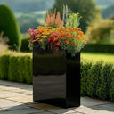 75cm Long Zinc Galvanised Polished Black 90cm Tall Trough Planter