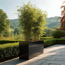90cm Long Zinc Galvanised Polished Black 60cm Tall Trough Planter