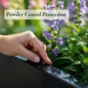 30cm Zinc Galvanised Polished Black Square Planter