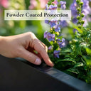 80cm Long Zinc Galvanised Matte Black 60cm Tall Trough Planter