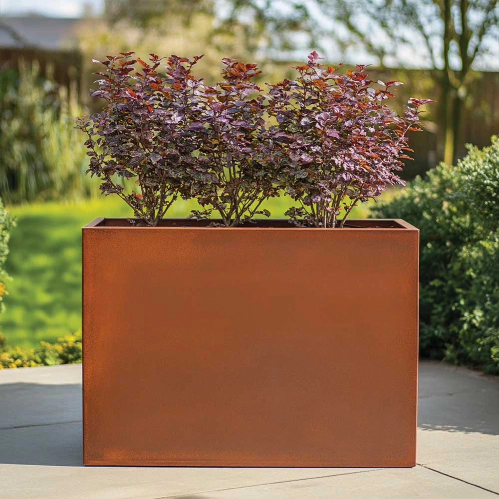 90cm Long Zinc Galvanised Copper 60cm Tall Trough Planter