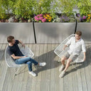 80cm Long Zinc Galvanised Silver 60cm Tall Trough Planter