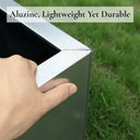 75cm Long Zinc Galvanised Brushed Silver 90cm Tall Trough Planter