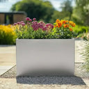 90cm Long Zinc Galvanised Silver 60cm Tall Trough Planter