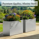 90cm Long Zinc Galvanised Silver 60cm Tall Trough Planter