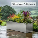 70cm Zinc Galvanised Silver Trough Planter