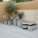 80cm Long Zinc Galvanised Silver 60cm Tall Trough Planter