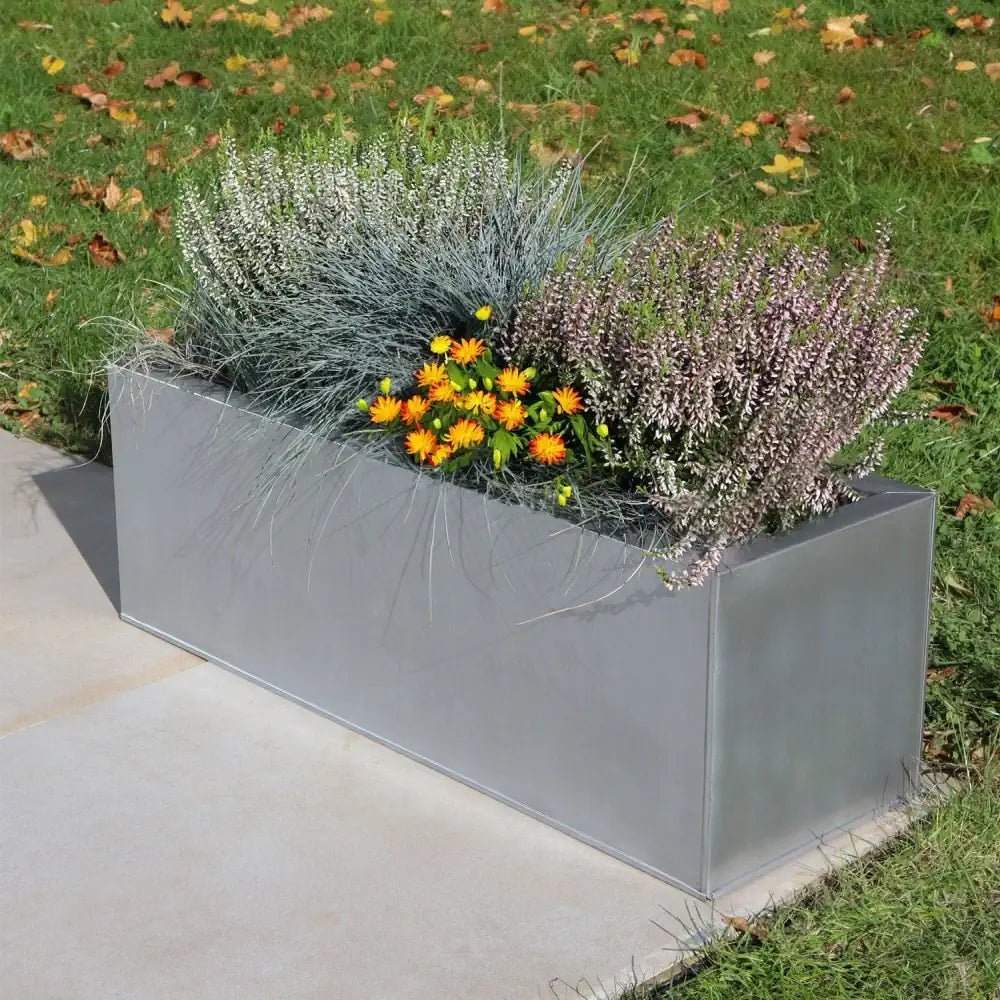 Silver Zephyr Planters - Premium woven wood planters with a 40 litre volume and a stunning silver finish