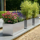 70cm Zinc Galvanised Silver Trough Planter